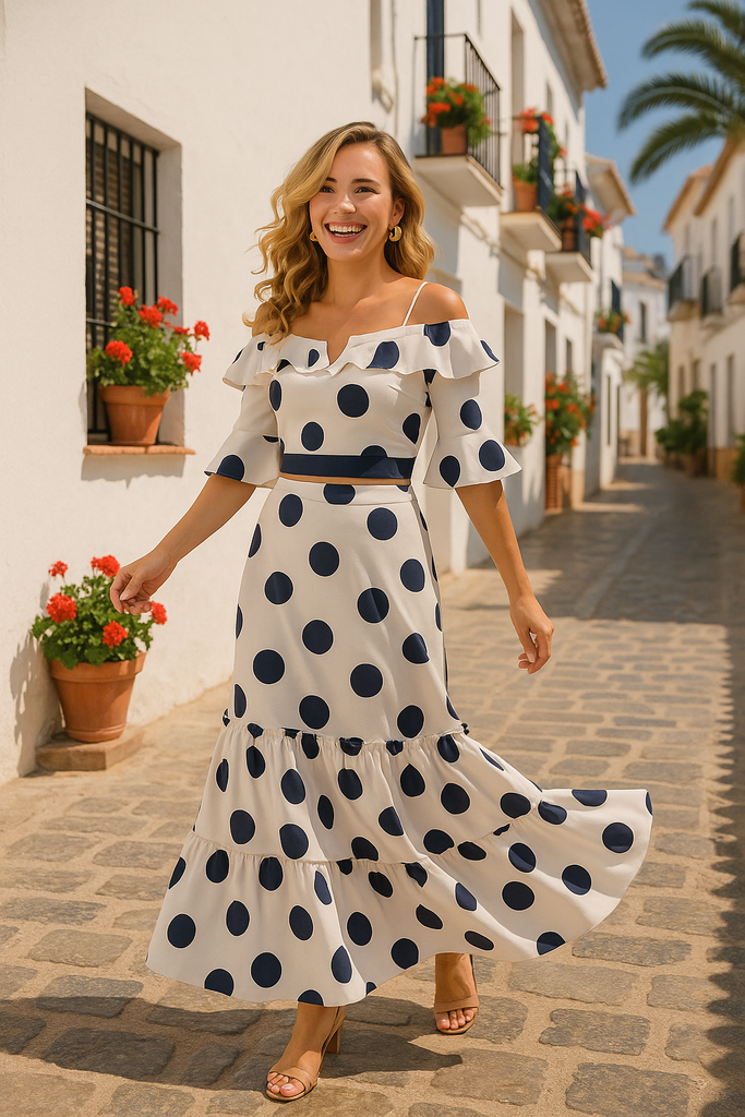 Vestidos de lunares: la tendencia fresca y elegante que conquista el verano 2025